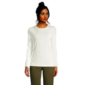 Lands End Supima Cotton Long-Sleeved Crew T-shirt